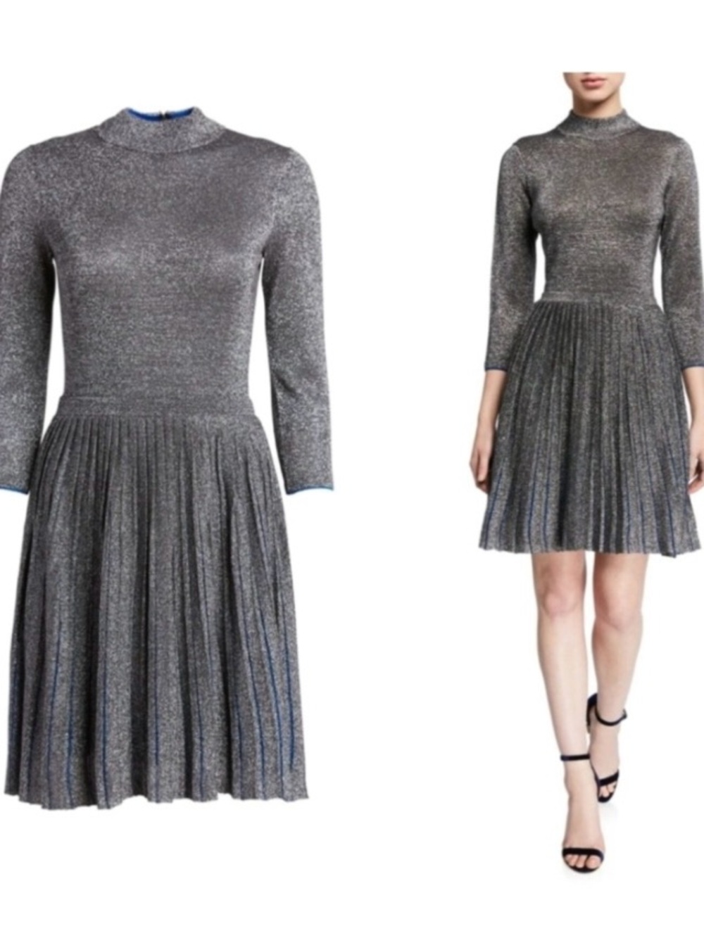 Ted Baker Gunmetal Dress. Size 3 NWT